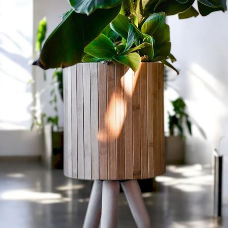 Bambu Ayaklı Sepet Saksılık - 1