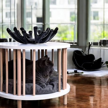 Kedi Yuvalı Sepet Sehpa - 2